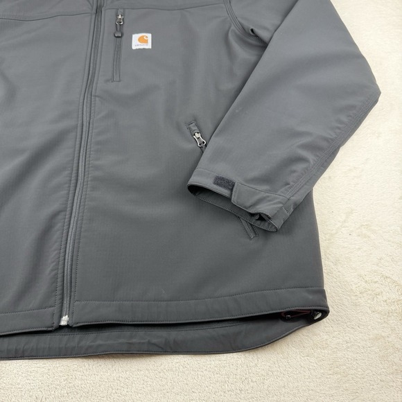 Carhartt Crowley Jacket Mens XL Soft Shell Fleece Lined Black 102199 001 - Picture 4 of 16